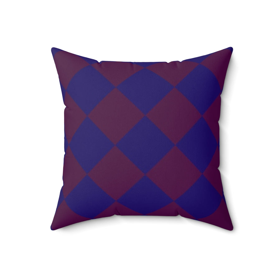 Purple and Violet Checker Pillow - GLOBAL+ART+STYLE throw pillow