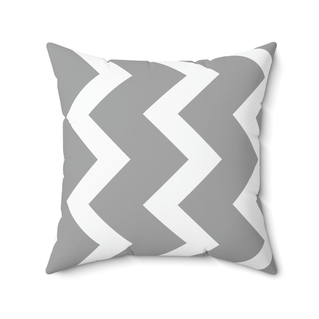 Grey and White Vertical Trangle Motif. - GLOBAL+ART+STYLE