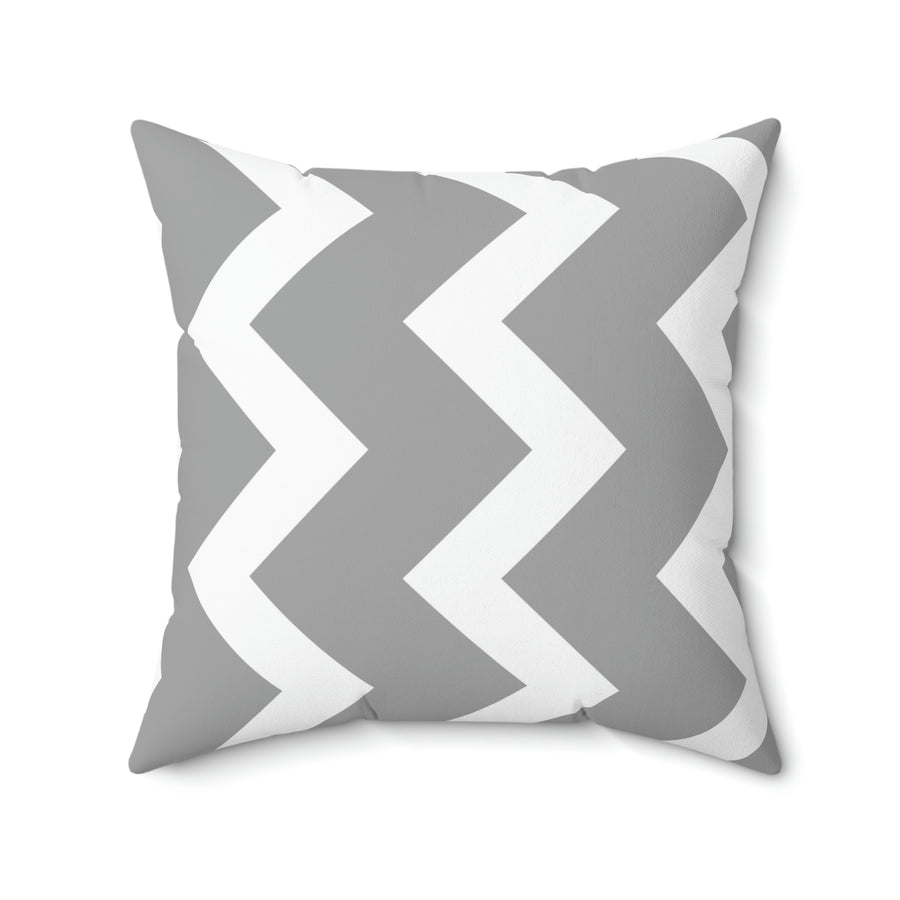 Grey and White Vertical Trangle Motif. - GLOBAL+ART+STYLE